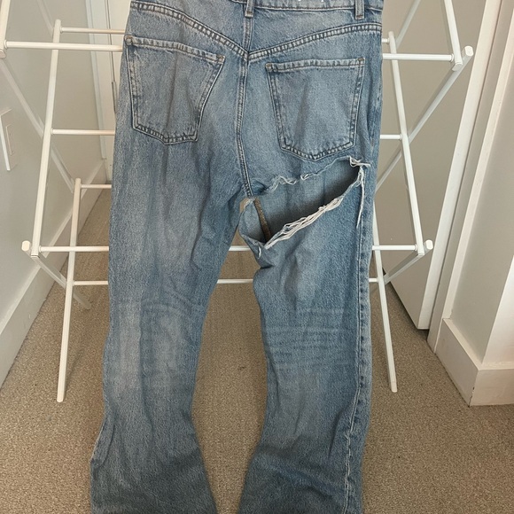 Garage Mid Ride, Butt Rip Straight Jeans - Picture 2 of 5